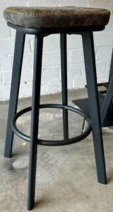 Kunstleder Sitzhocker Markham braun grün grau Gastro Hocker