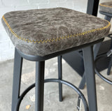 Kunstleder Sitzhocker Markham braun grün grau Gastro Hocker