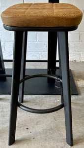 Kunstleder Sitzhocker Markham braun grün grau Gastro Hocker