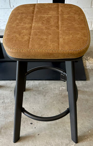 Kunstleder Sitzhocker Markham braun grün grau Gastro Hocker