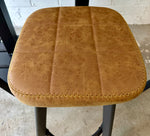 Lade das Bild in den Galerie-Viewer, Kunstleder Sitzhocker Markham braun grün grau Gastro Hocker
