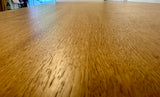 Table tronc d'arbre teck Guyana 240 et 6 cm massif avec piètement en V