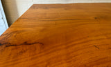 Table tronc d'arbre teck Guyana 240 et 6 cm massif avec piètement en V