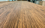 Table à manger chêne rustique 220 cm avec piètement en bois, ensemble brun-noir