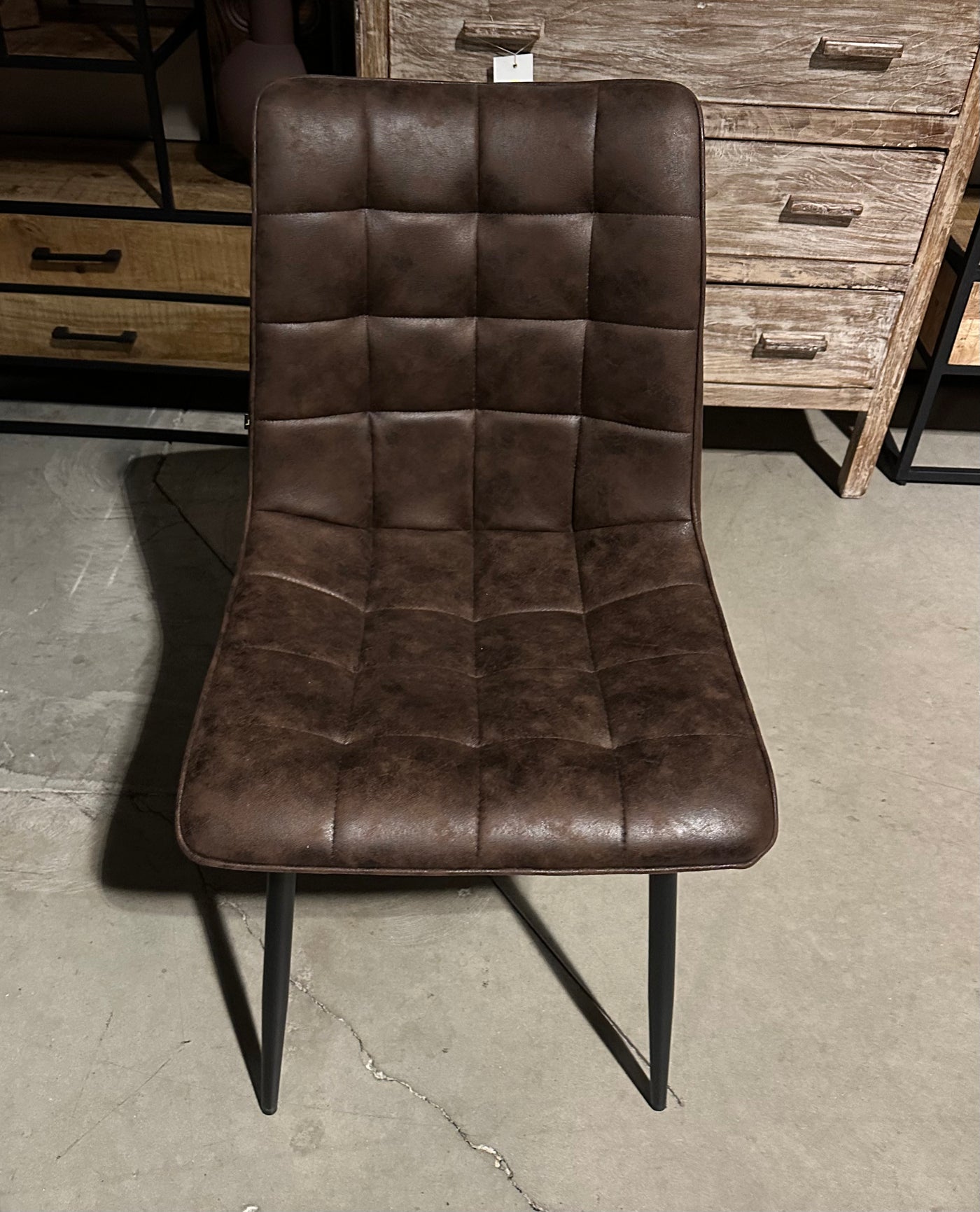 Mikrofaser Stuhl Lucie in 5 Farben Cognac Hellbraun Dunkelbraun Grün Anthrazit