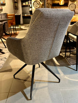 Chaise de salle à manger Icony tissu en 3 couleurs : vert, anthracite, gris