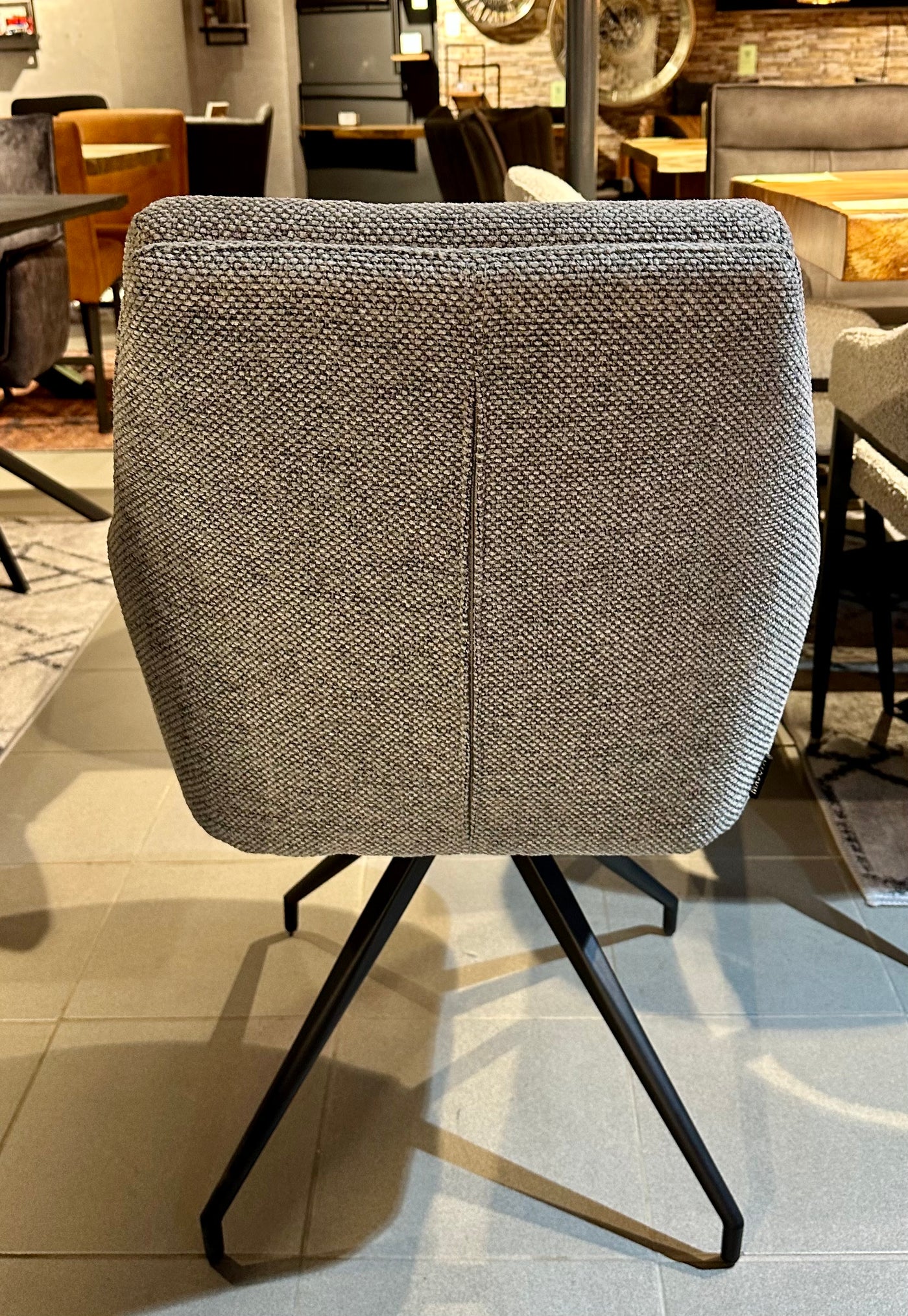 Chaise de salle à manger Icony tissu en 3 couleurs : vert, anthracite, gris