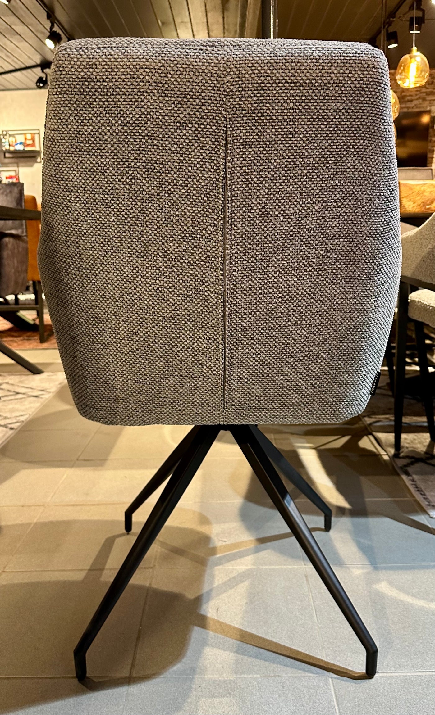 Chaise de salle à manger Icony tissu en 3 couleurs : vert, anthracite, gris