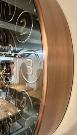Shelton 46 cm Wanduhr Zahnrad Zählwerk Animation bronze Kupfer