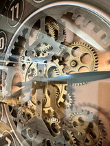 Shelton 46 cm Wanduhr Zahnrad Zählwerk Animation bronze Kupfer