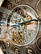 Shelton 46 cm Wanduhr Zahnrad Zählwerk Animation bronze Kupfer