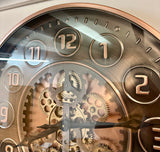 Shelton 46 cm Wanduhr Zahnrad Zählwerk Animation bronze Kupfer