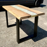 Metall Schreibtisch Untergestell Set Fineline U in Schwarz 60 cm