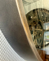100 cm Bangkok XXL Wanduhr grau silber gold  mit Zahnrädern