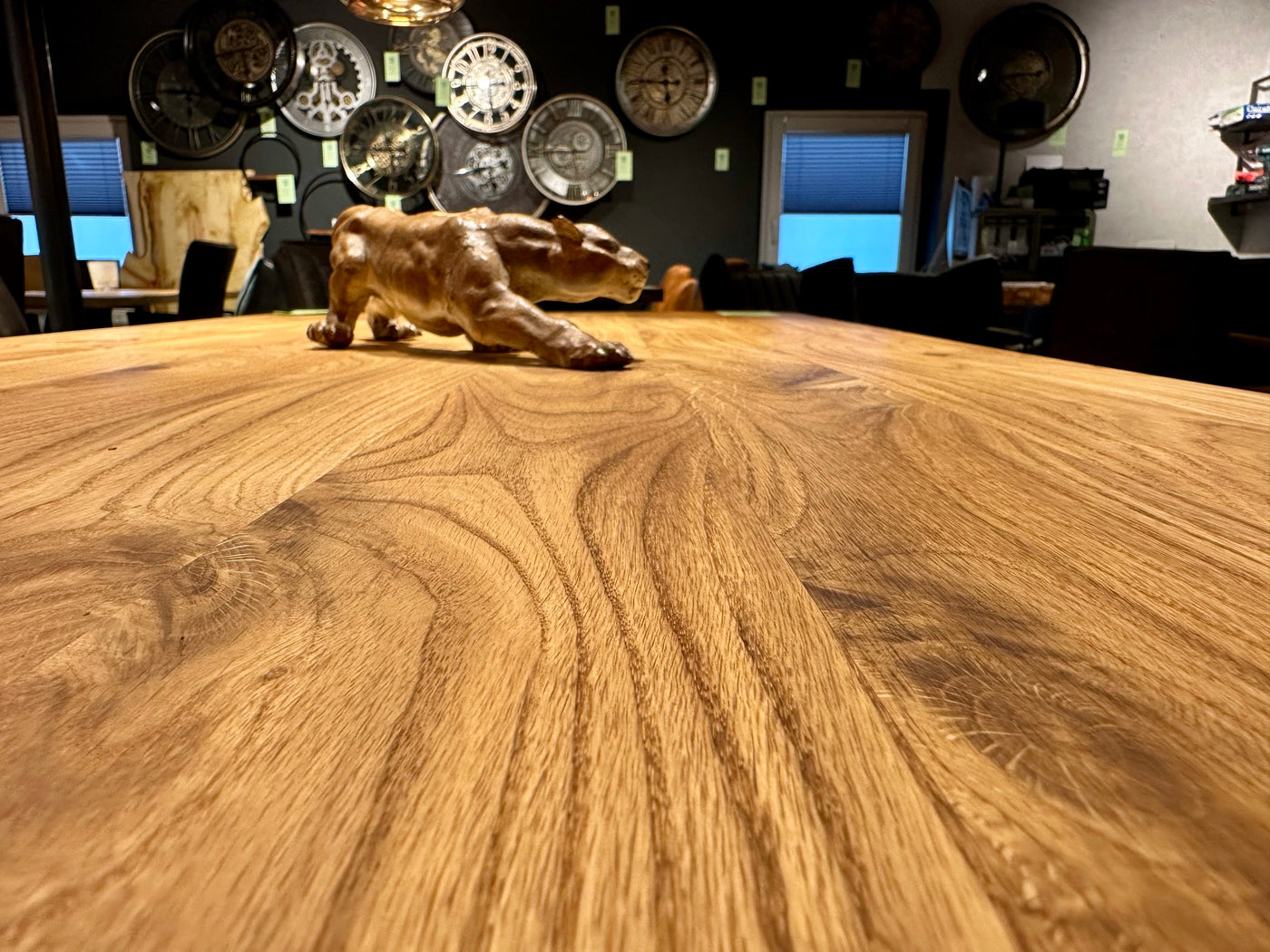 Dänisch Oval Design Esstisch Eiche massiv 3 - 200 bis 240 cm geölt mit Butterfly Gestellset schwarz Schweizer Kante
