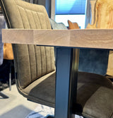 Plateau de table en manguier Bombay, bord droit 4cm en 160 180 200 220 240 cm