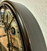 Große Wanduhr Robin Industrie Stil Zahnrad Zählwerk 60 cm Schwarz