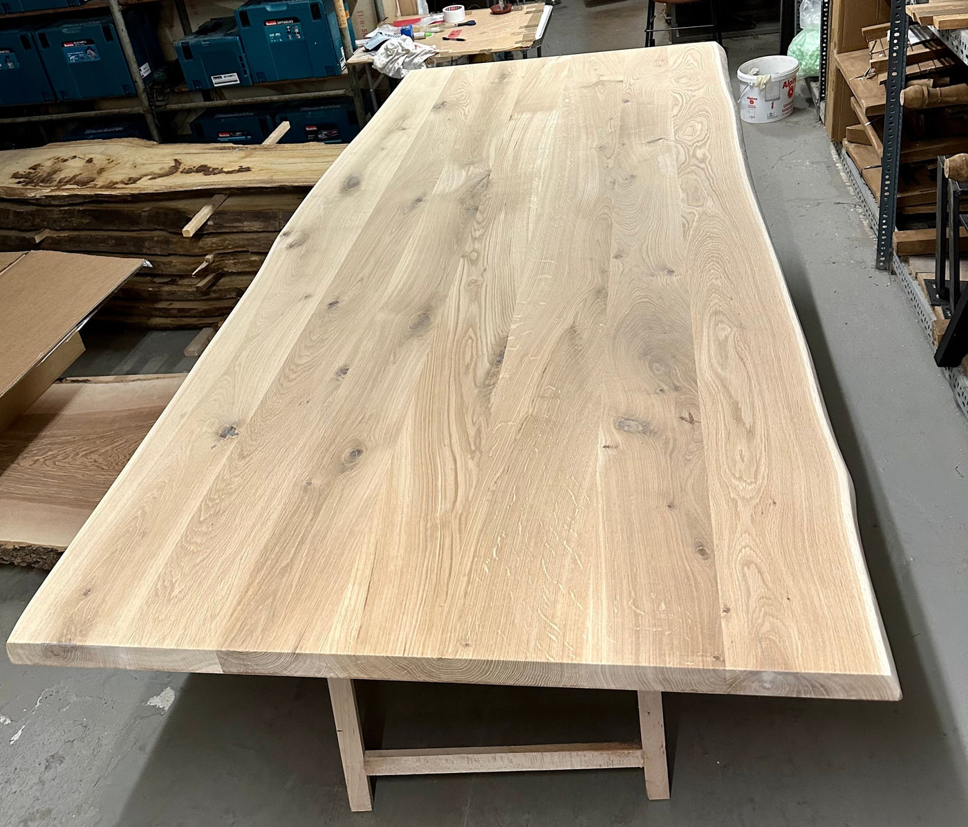 Plateau de table en chêne Neustadt, bord naturel, 4 cm, en 9 tailles, non traité - DIY