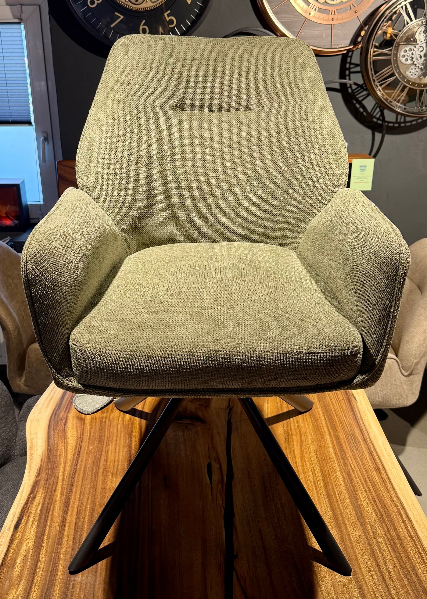 Drehbarer Mikrostoff Stuhl Toronto Armlehnen in 3 Farben
