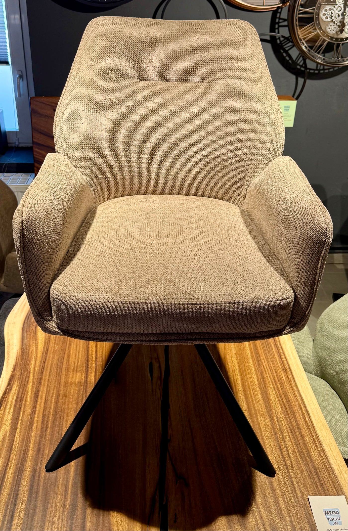 Drehbarer Mikrostoff Stuhl Toronto Armlehnen in 3 Farben