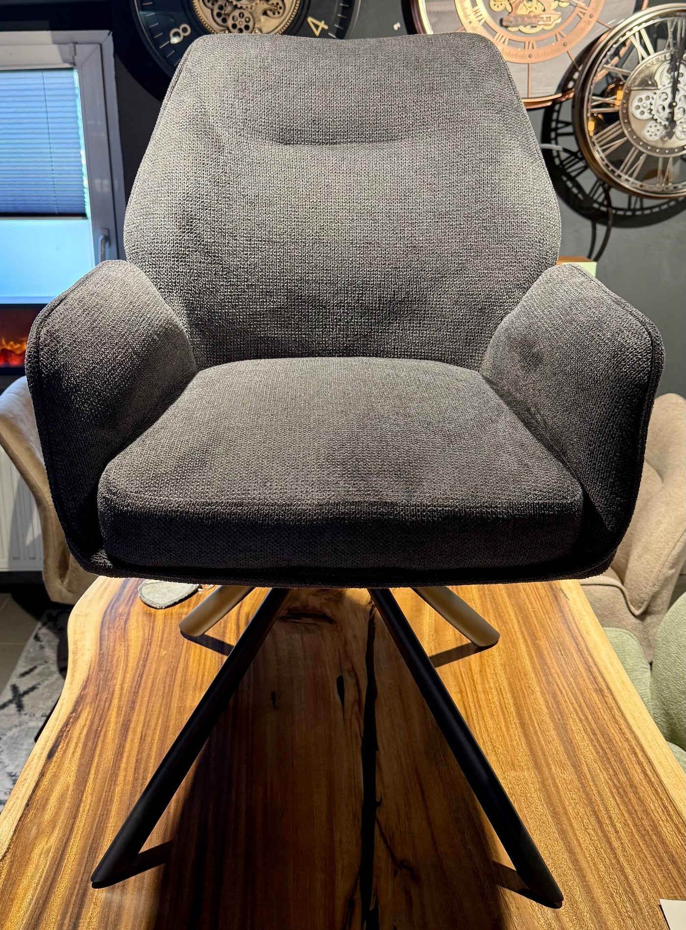Drehbarer Mikrostoff Stuhl Toronto Armlehnen in 3 Farben