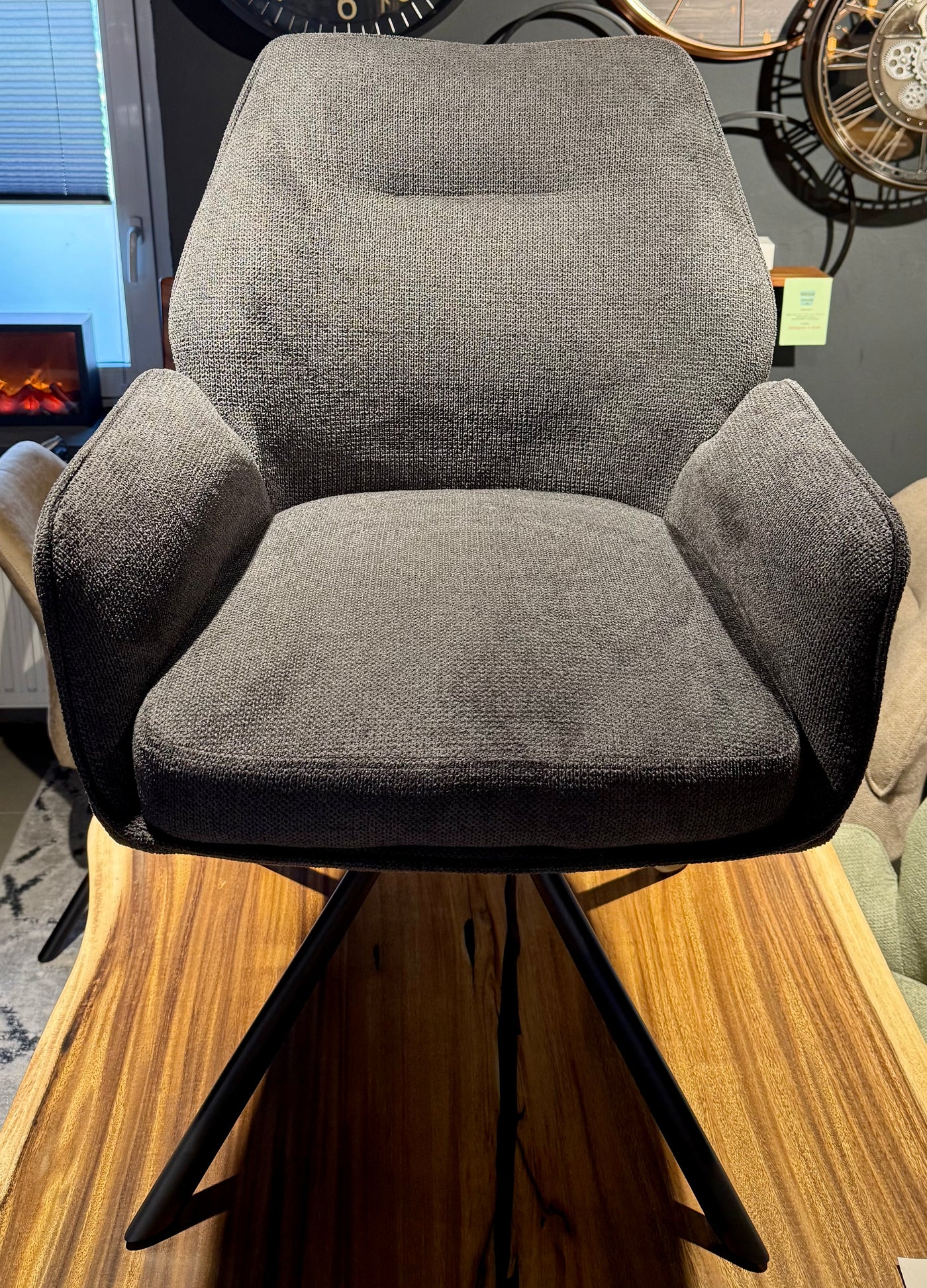 Drehbarer Mikrostoff Stuhl Toronto Armlehnen in 3 Farben
