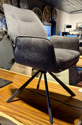 Drehbarer Mikrostoff Stuhl Toronto Armlehnen in 3 Farben
