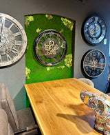 70 cm XL Wanduhr Berlin Zahnräder Animation schwarz