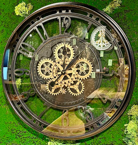 70 cm XL Wanduhr Berlin Zahnräder Animation schwarz