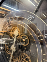 Zahnrad Wanduhr Hannover 80 cm schwarz anthrazit animiert