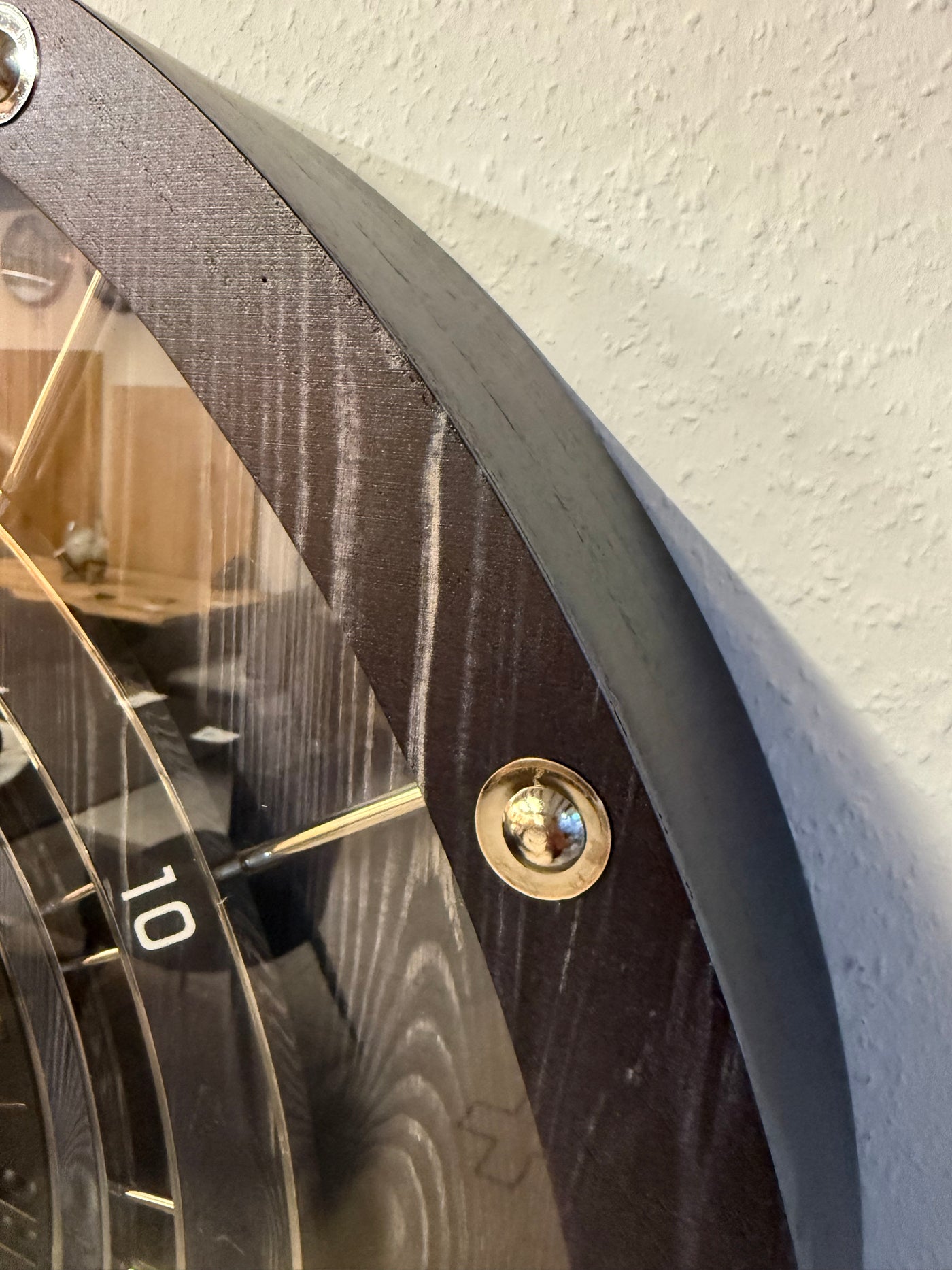 Zahnrad Wanduhr Hannover 80 cm schwarz anthrazit animiert