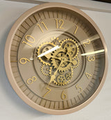 46 cm Wohnzimmer Wanduhr Flensburg mit Zahnrädern sand beige Küche