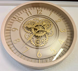 46 cm Wohnzimmer Wanduhr Flensburg mit Zahnrädern sand beige Küche
