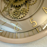 46 cm Wohnzimmer Wanduhr Flensburg mit Zahnrädern sand beige Küche