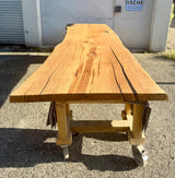 Plateau de table en chêne massif de 120 cm en une seule planche