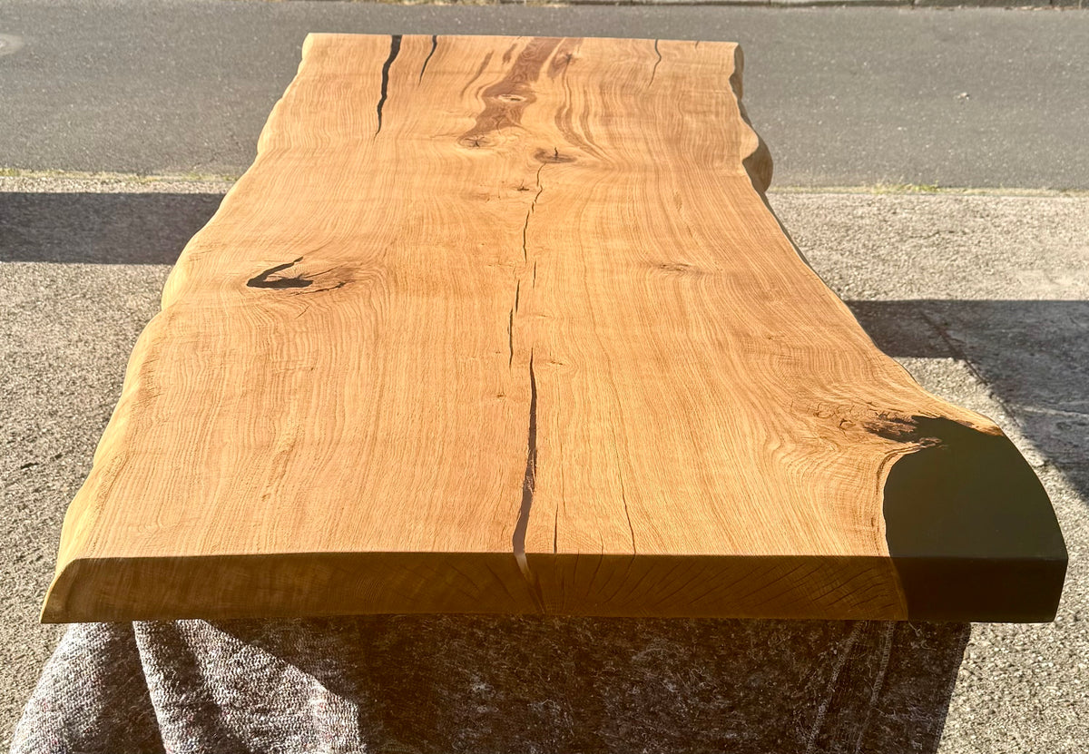 Plateau de table en chêne massif de 120 cm en une seule planche