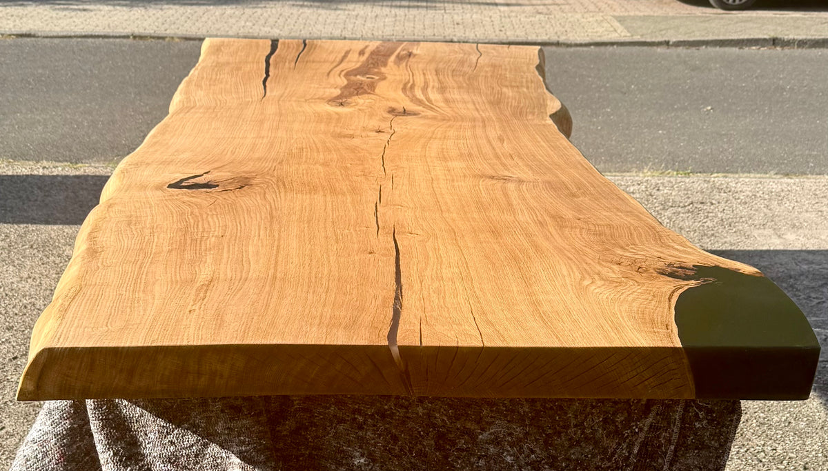 Plateau de table en chêne massif de 120 cm en une seule planche