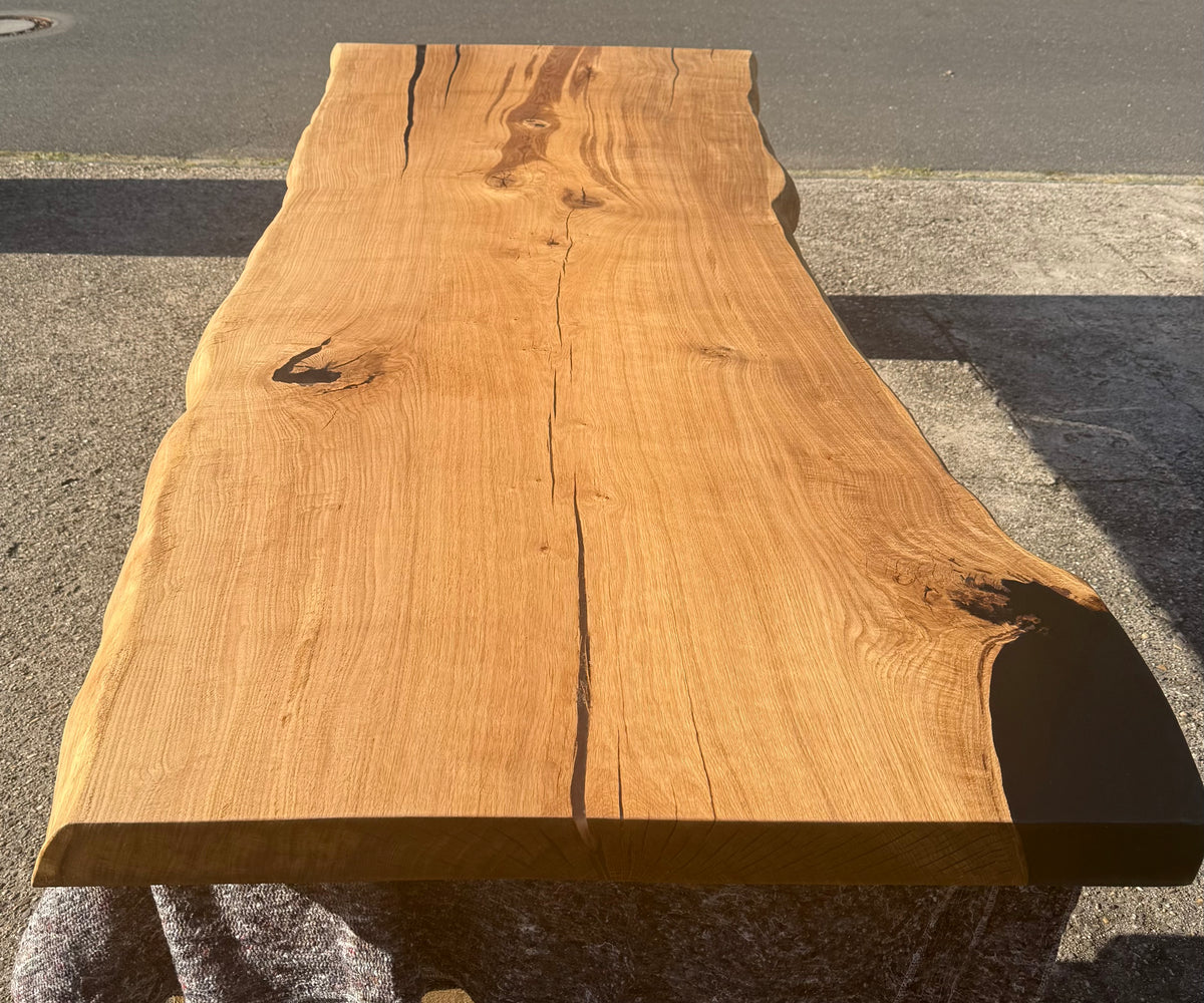 Plateau de table en chêne massif de 120 cm en une seule planche