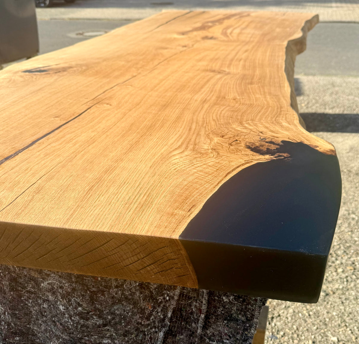 Plateau de table en chêne massif de 120 cm en une seule planche