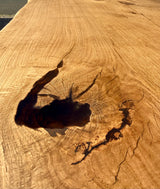 Plateau de table en chêne massif de 120 cm en une seule planche