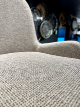 360 Grad Esszimmer Stuhl Leander Teddy Stoff in 3 Farben Cream Beige Rust drehbar