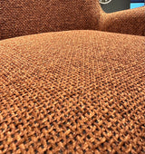 360 Grad Esszimmer Stuhl Leander Teddy Stoff in 3 Farben Cream Beige Rust drehbar