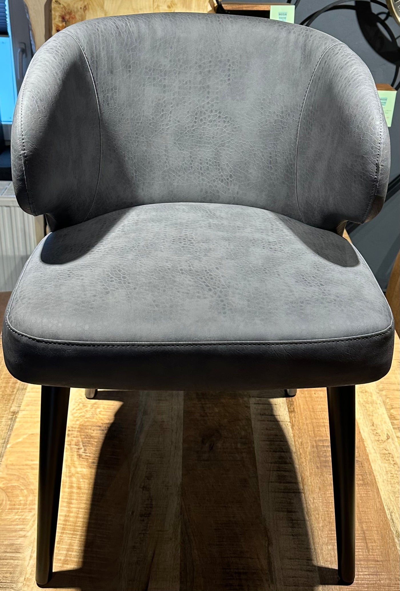 Chaise en similicuir Fiori 2 couleurs Sable Anthracite