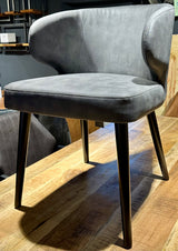Chaise en similicuir Fiori 2 couleurs Sable Anthracite
