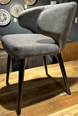 Chaise en similicuir Fiori 2 couleurs Sable Anthracite
