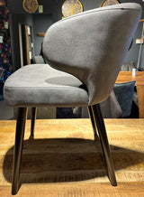 Chaise en similicuir Fiori 2 couleurs Sable Anthracite