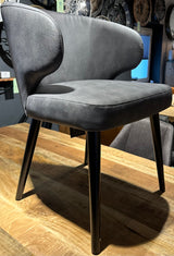Chaise en similicuir Fiori 2 couleurs Sable Anthracite