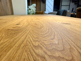 Esstisch Olpe Eiche massiv 180 bis 300 cm in 4,5 cm Dicke Holz geölt mit Holzgestell Trapez 8 Größen