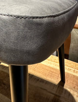 Chaise en similicuir Fiori 2 couleurs Sable Anthracite
