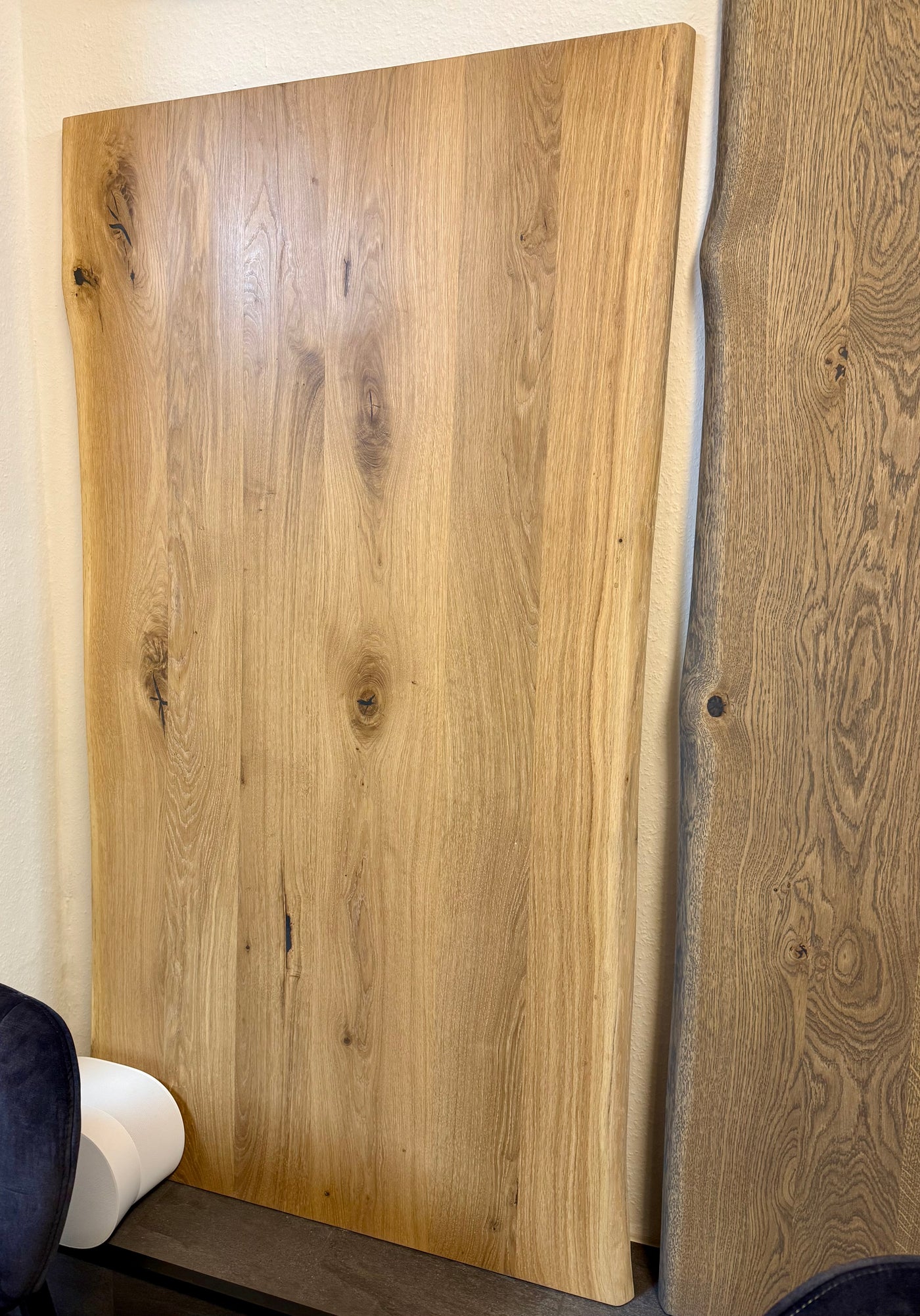 Esstischplatte Düsseldorf Eiche massiv 160 bis 240 in 3 cm Dicke Holz naturel geölt